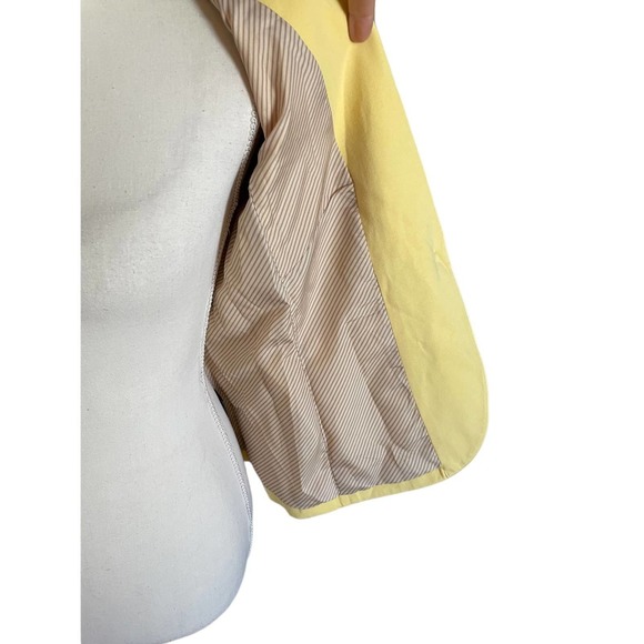 OBR Womens Classic Fit Single Button Blazer Jacket Long Sleeve Size S Yellow - Picture 4 of 11